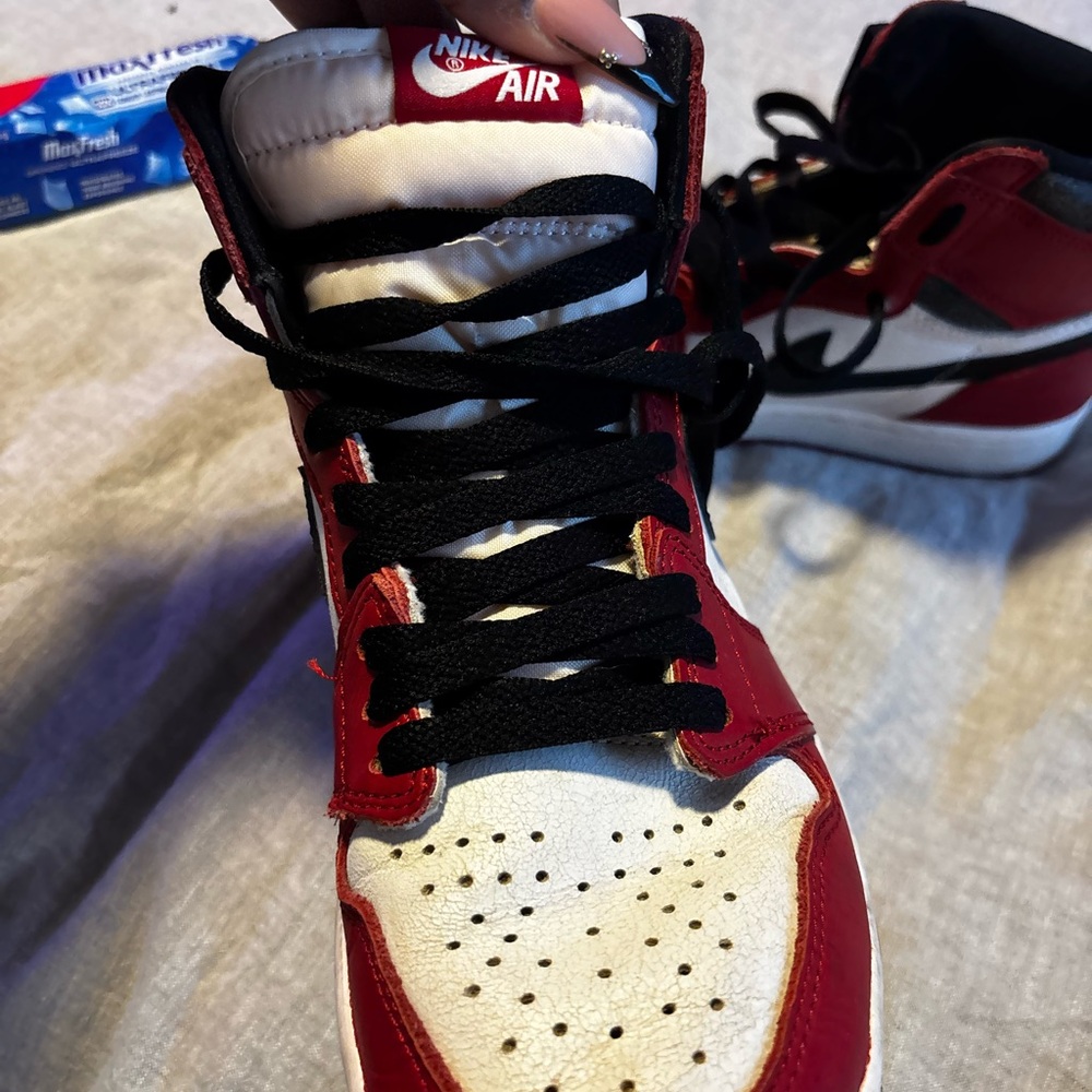 Jordan Kids Red and White Sneakers